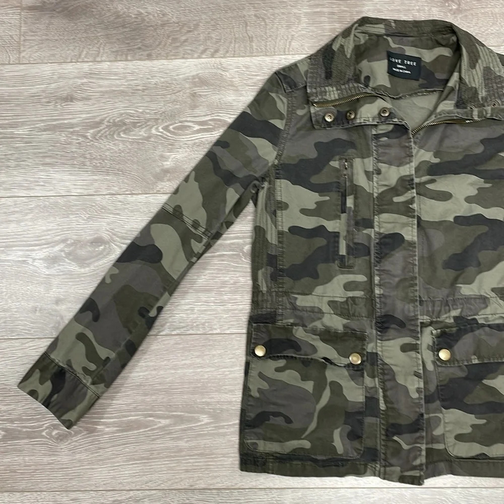 Love Tree Camo Camouflage Utility Jacket S - Picture 3 of 15